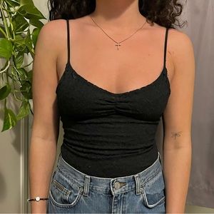 Hollister Black Lace tank top.